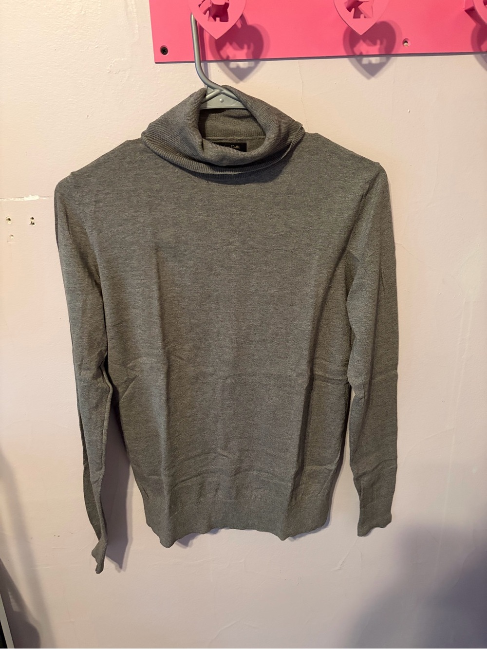 MASSIMO DUTTI SILK COTTON CASHMERE BLEND Grey Turtleneck